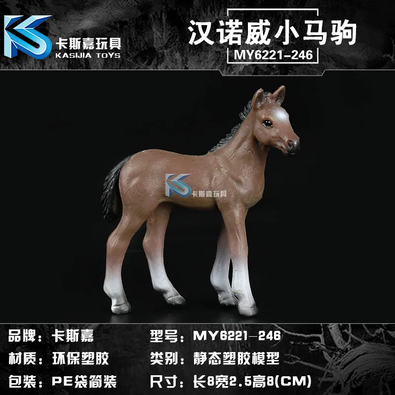 Имитация животного, лошадь, модель, твердая эмуляция, фигурка, обучающая, обучающая, детские игрушки для мальчиков, Детская чистокровная Черная лошадь - Цвет: MY6221246