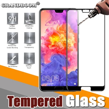 

500pcs 3D Curved 9H Full Cover Tempered Glass Screen Protector For Huawei P20 Pro Lite Premium Guard Shield Protective Film