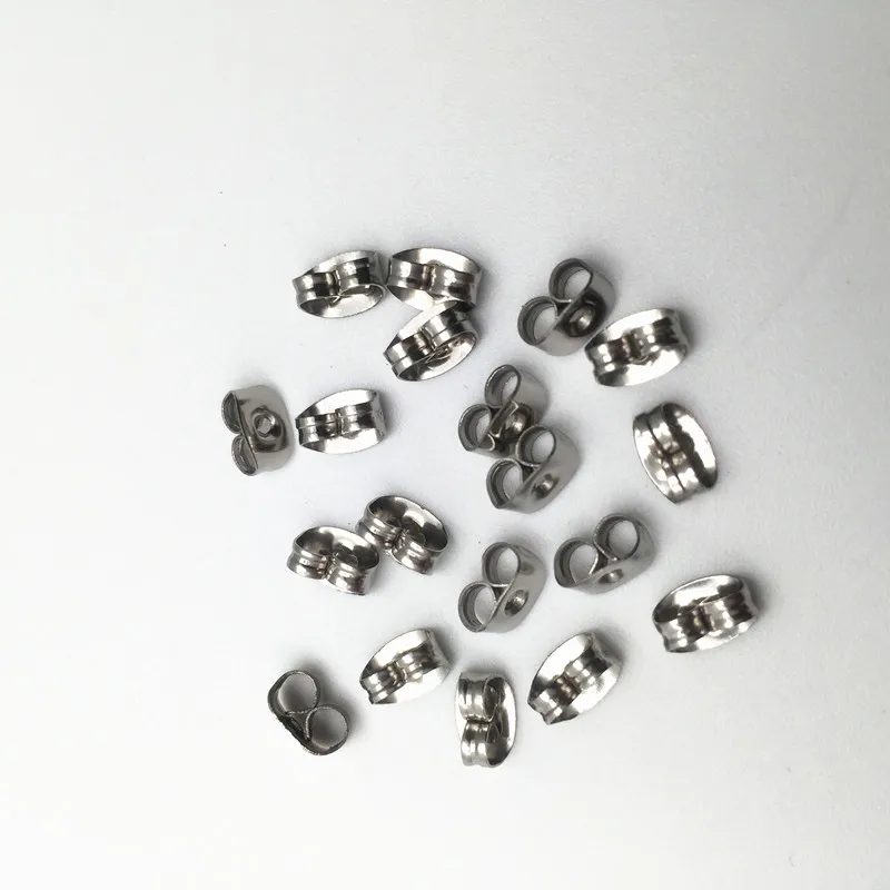 

50pairs Stainless Steel Butterfly Earrings Back Stopper Stud Spacers Earring Jewelry Findings Accessories Ear Plugging HK036