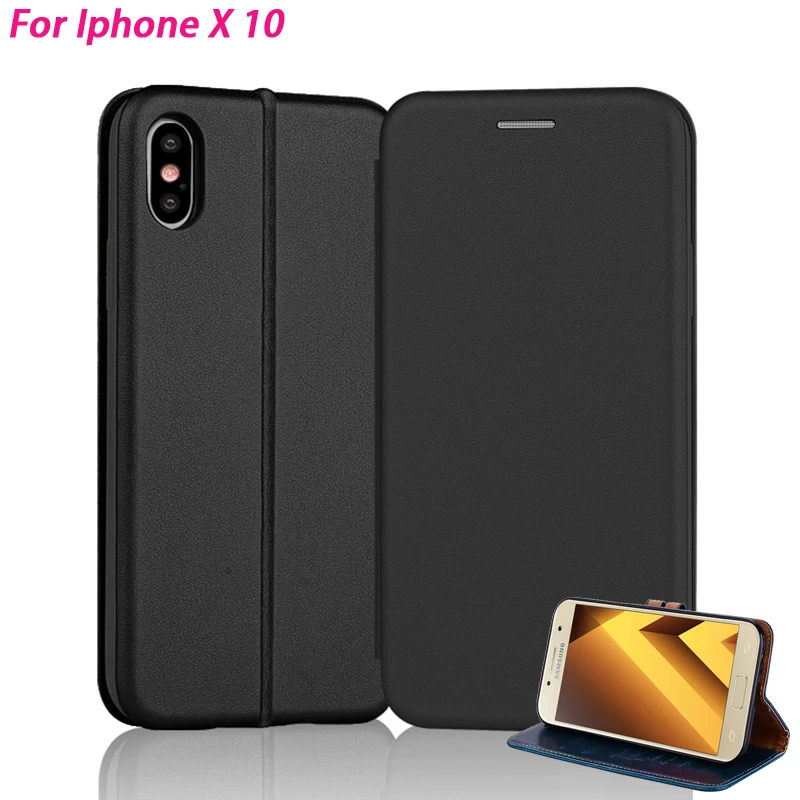 YonLinTan leather i case For apple Iphone x 10 iphonex 5.8&quot Flip phone back coque luxury cover wallet book Card Magnetic cases |