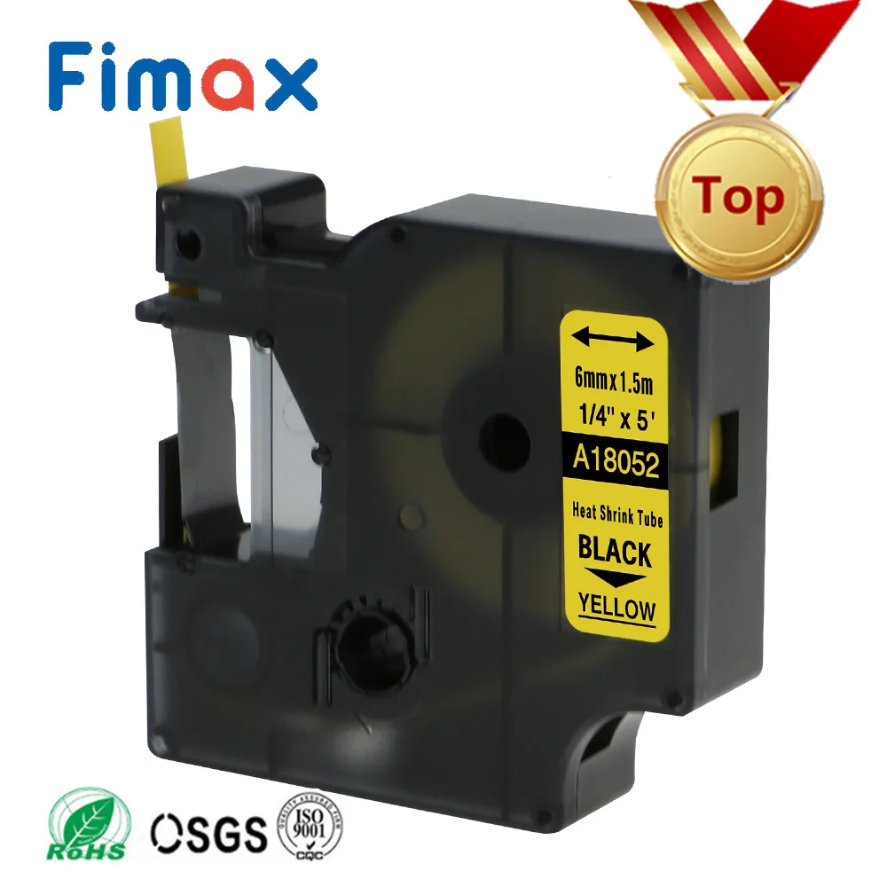 Fimax 1 шт. 18051 18052 совместимый для Dymo промышленный терм усадочная трубка для Dymo 18053 18054 18055 18056 Dymo носорог принтер для печати этикеток