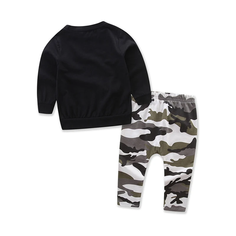 AU/комплект из 2 предметов; футболка для маленьких мальчиков; топ+ камуфляжные штаны; комплект одежды