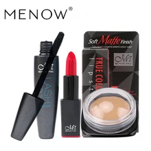 MENOW Марка комплект из 3 предметов из набор косметики Водонепроницаемый Тушь для ресниц длительный Губная помада Корректоры для лица косметический Комбинации Красота 5318/b