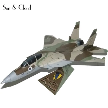 

1:100 3D McDonnell Douglas F-15 Eagle Fighter Plane Aircraft Paper Model Assemble Hand Work Puzzle Game DIY Kids Toy