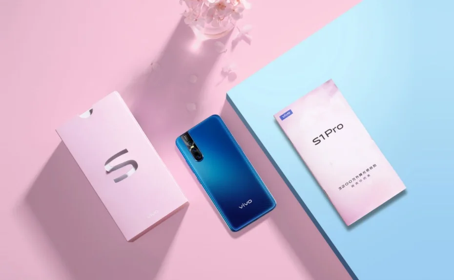 Мобильный телефон Vivo S1 Pro, 6,39 дюймов, 6 ГБ ОЗУ, 256 Гб ПЗУ, восьмиядерный смартфон Snapdragon 675, Android 9. 0, 3700 мАч