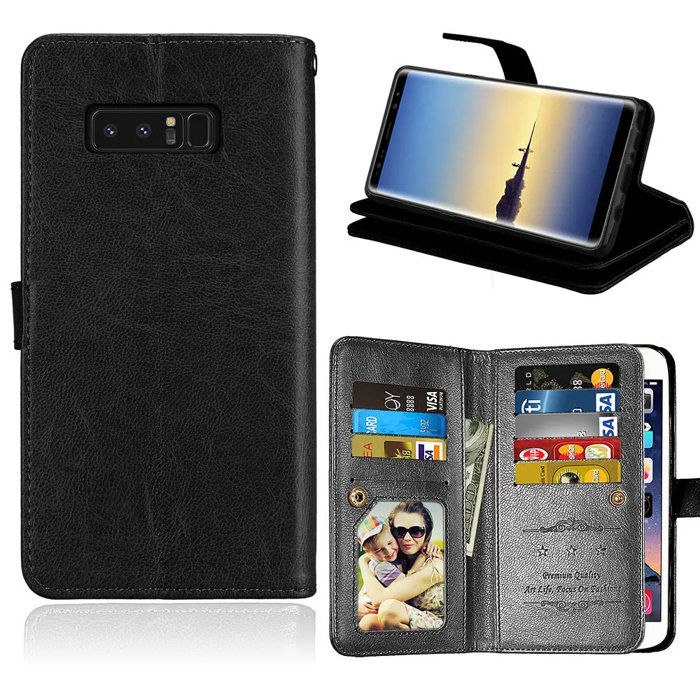 

Business Style Wallet PU Leather Case For Samsung Galaxy Note 8 Flip Case Cover Leather For Samsung Note 8 phone bag
