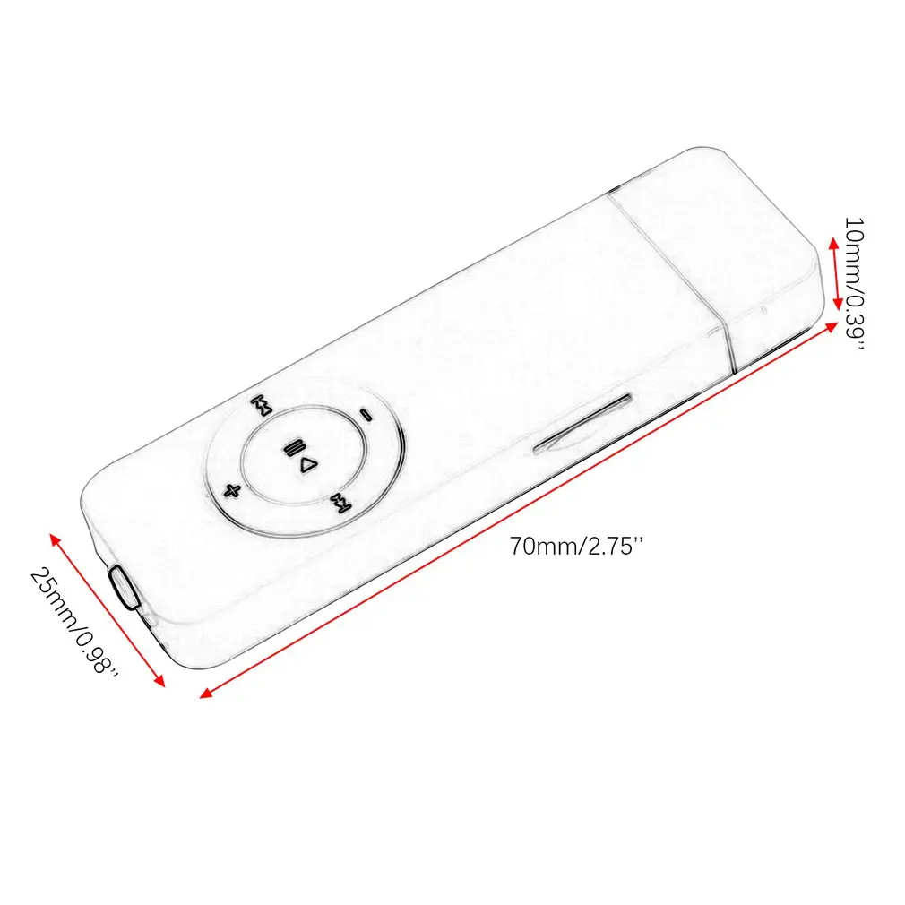 Тонкий легкий портативный USB Спорт U диск мини Mp3 музыкальный плеер Поддержка 32 Гб TF карта Лучший подарок