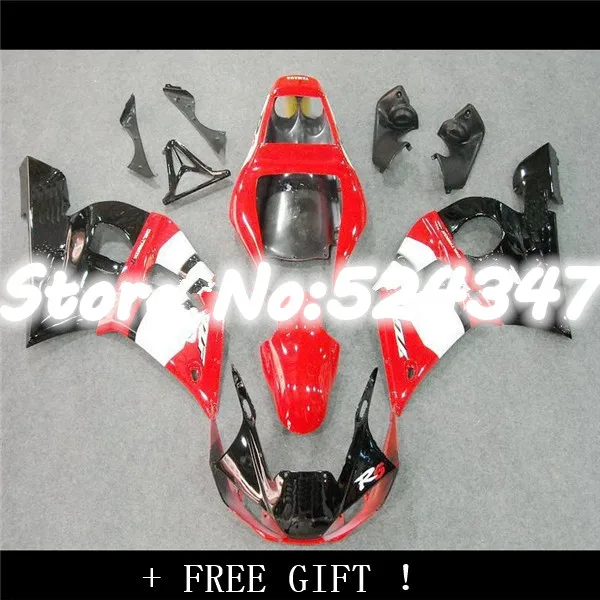 

Nn-Fairings kit for 1998 - 2002 YZF R6 red white plastic parts 1999 2000 2001 98 99 00 01 02 fairing kits for Yamaha