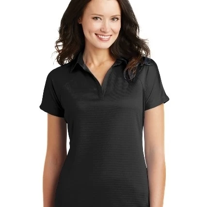 Port Authority L575 Ladies Crossover Raglan Polo Black - 2XL (1)