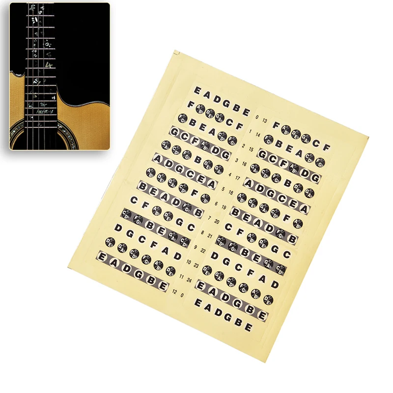 1pc Acoustic Electric Guitar Fretboard Note Music Sticker Decal Neck