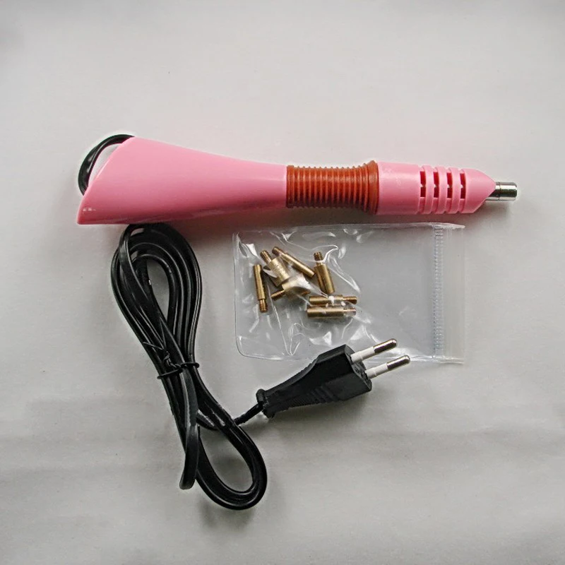 

Rapid 7 Tips 1pcs Heating Up Hot Fix Wand Gun DIY Tools Designs Purple Pink Hotfix Rhinestones Applicator