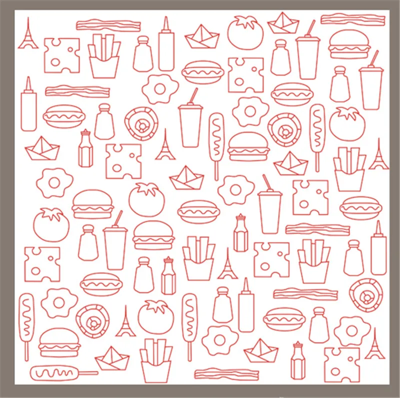 

100pcs 36*36cm Large size food grade Grease paper oil-proof wrapping wax paper For Chicken Wings Roll Pizza Sandwich packaging