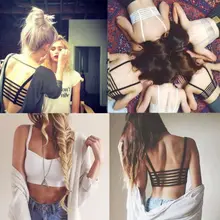 1 шт. пикантные Для женщин как у знаменитостей Bralette клетка закрытые сандалии с открытой спиной мягкий бюстгальтер лифчик укороченный топ