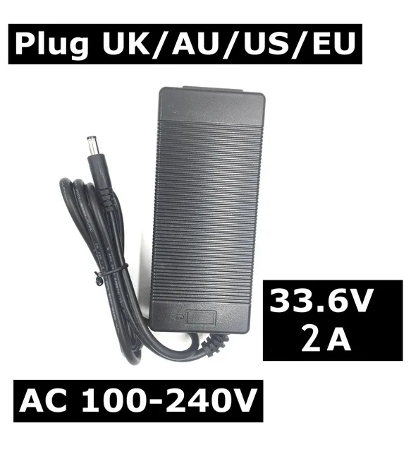 

1PC bes price 33.6V 2a INPUT100-240V DC output: 33.6V 2A charger for 8 series lithium Li-ion battery good quality guarantee