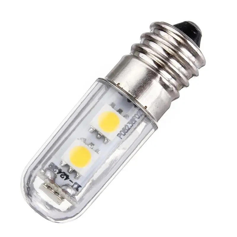 Высокое качество E14 1 Вт 5050 SMD 7 светодиодный белый теплый белый свет кровать холодильник светильник Spotlight Спальня лампы 220-240 В