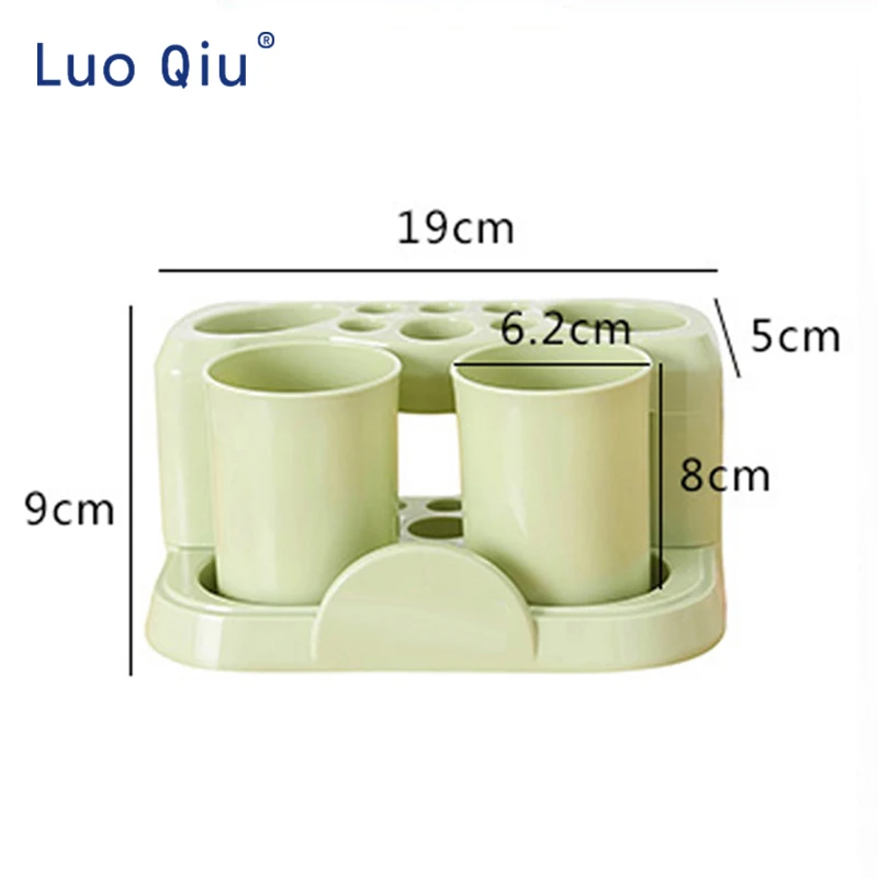 

Bathroom toiletries home lovers accept double-cup toothbrush rack suit