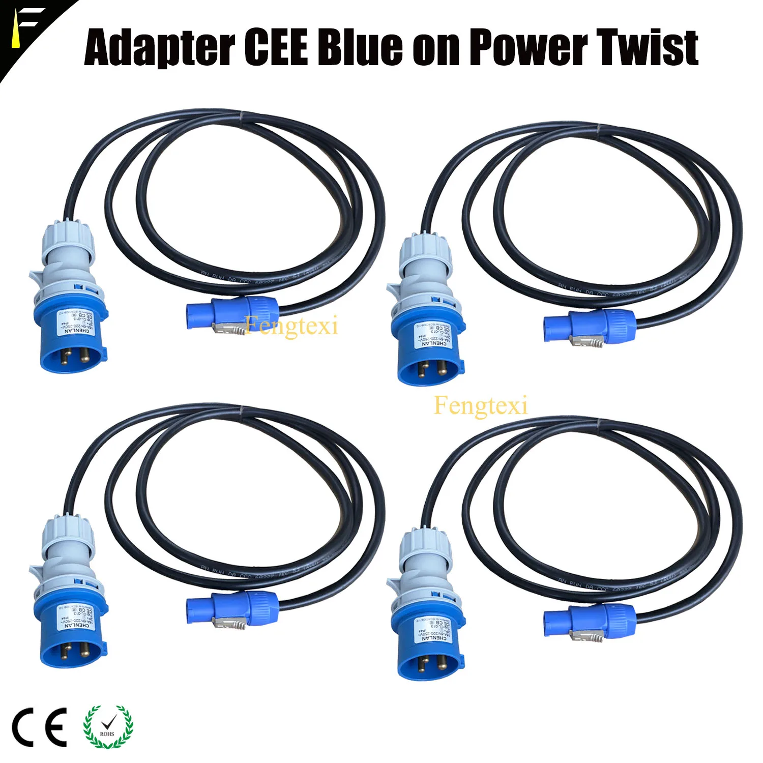 4 шт./лот силовой кабель для сцены 16 А CEE Blue Male IP44 штепсельная вилка питания с