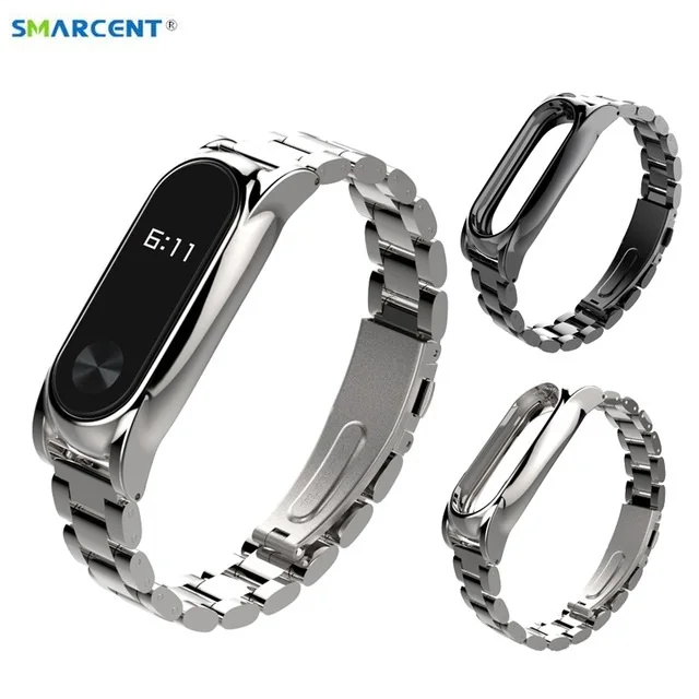 2017 New Original Smarcent Xiaomi Band 2 Wristbands Stainless Steel Bracelet Mi Band 2 Wrist Straps
