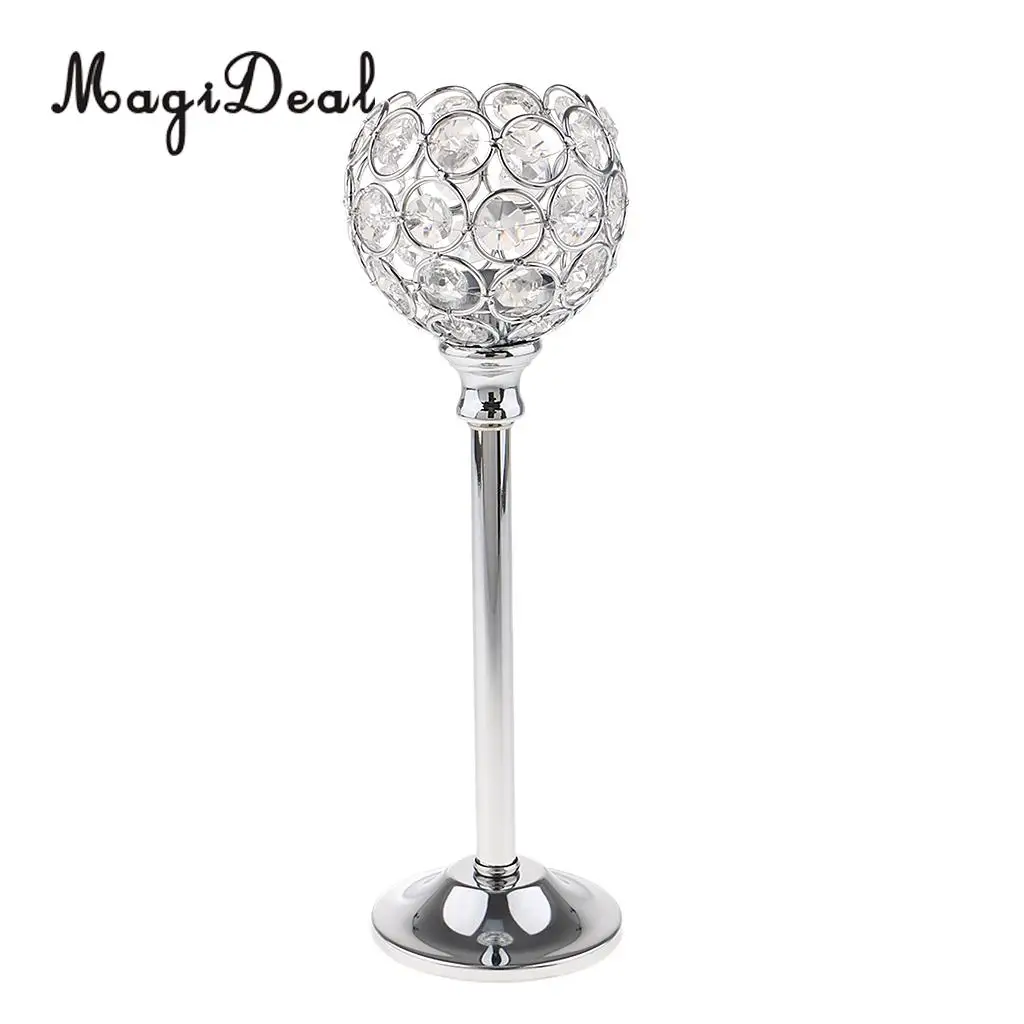 MagiDeal	 Mosaic Crystal Wedding Present Candlestick Candle Tea Light Holder Stand for Events Wedding Home Party Decor	