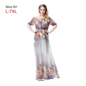 

Evening Party Dresses For Women Plus Size Bayan Abiye Floral Vestido Pleated Dress Slash Neck Open Shoulder Dresses
