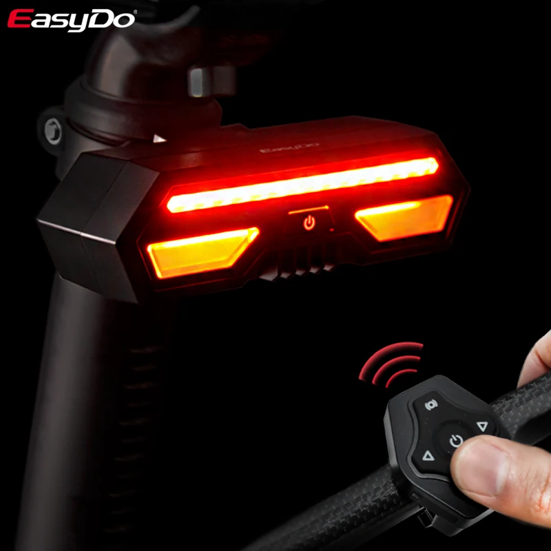

EasyDo Bike Intelligent Remote Control Rear Lamp Bicycle LED Seatpost Tail Light Wireless MTB Safety Warning Bike Waterproof