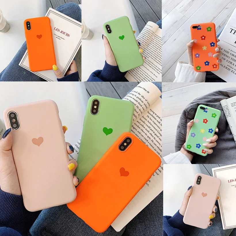 Милые чехлы для Xiaomi Redmi Note 7 6 5 Pro 4x4 6A 5A Plus 4X 4A S2 милые матовые Силиконовые с сердцем |