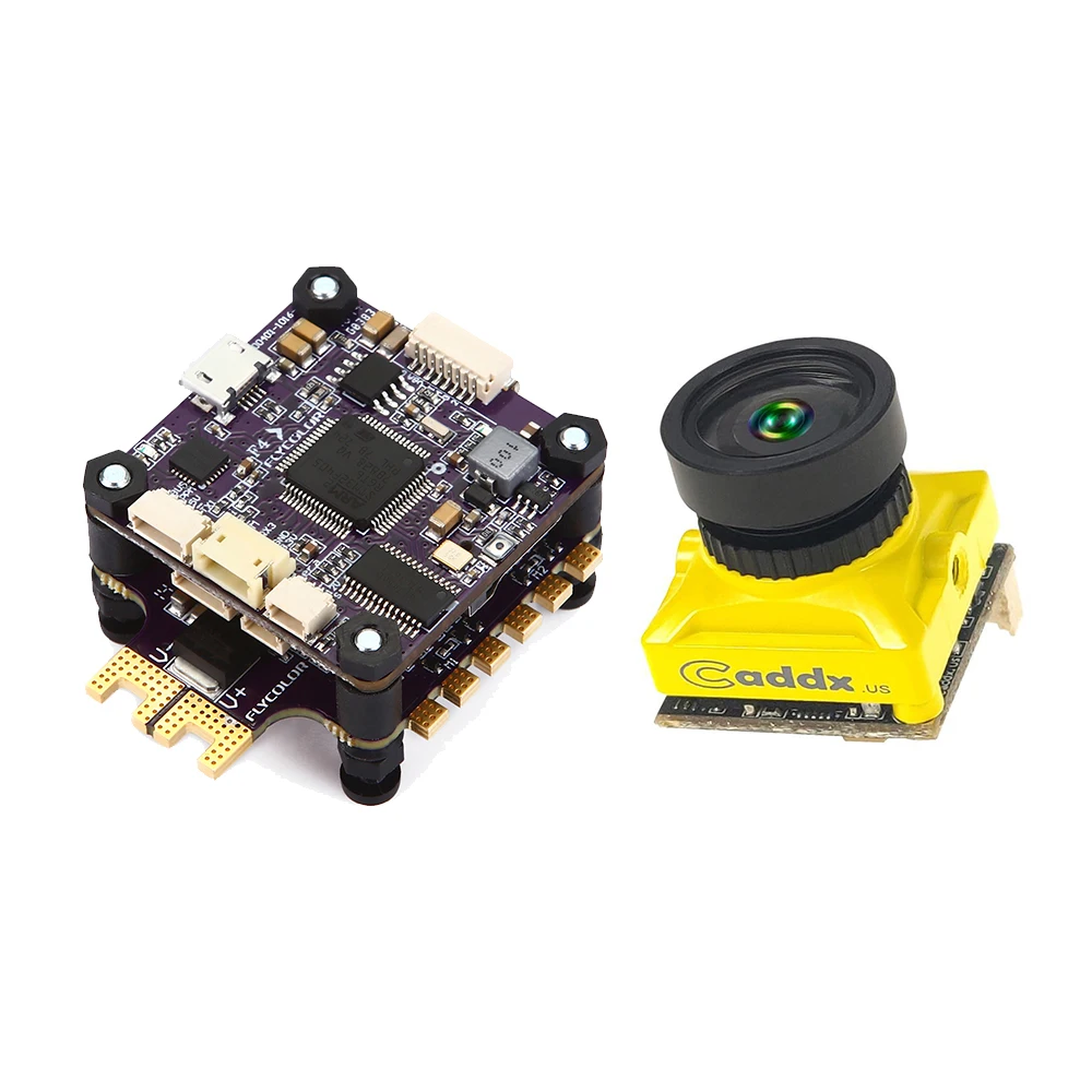 

Flycolor X-Tower Flytower F4 Flight Controller 40A BLHeli_32 ESC & Caddx Turbo Micro S2 FPV Camera