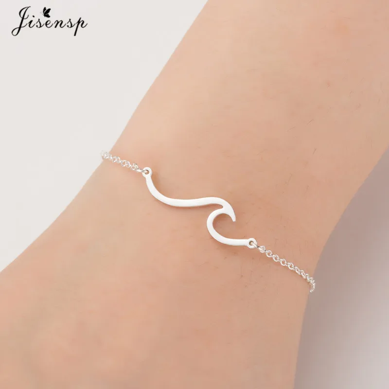 

Jisensp Korean Fashion Beach Wave Bracelet Boho Beach Surf Bracelets Handmade Wave Charms Friendship Bracelets & Bangles