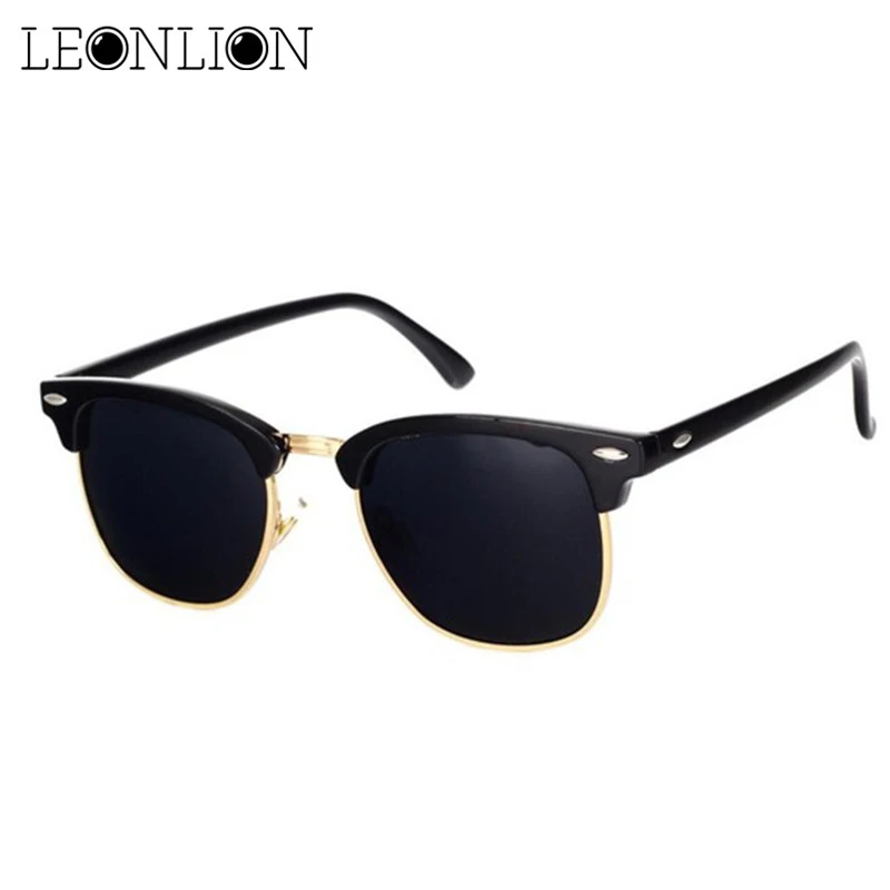 LeonLion Gafas de sol polarizadas para mujer y hombre, lentes con media montura, UV400, retro de diseño clásico, de marca|De hombres sol| - AliExpress