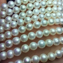 4 мм 6 мм 8 мм 10 мм натуральный пресноводный жемчуг бусины для ювелирных изделий Diy браслет, тонкий пресноводный жемчуг ювелирные изделия Бусины Strand 15"