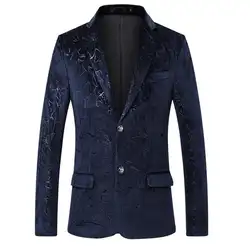 Плюс размеры Мужской Блейзер куртка Slim fit повседневное этап для мужчин's пиджаки для женщин и пиджаки синий мужчин костюмы 2019 Casaco masculino