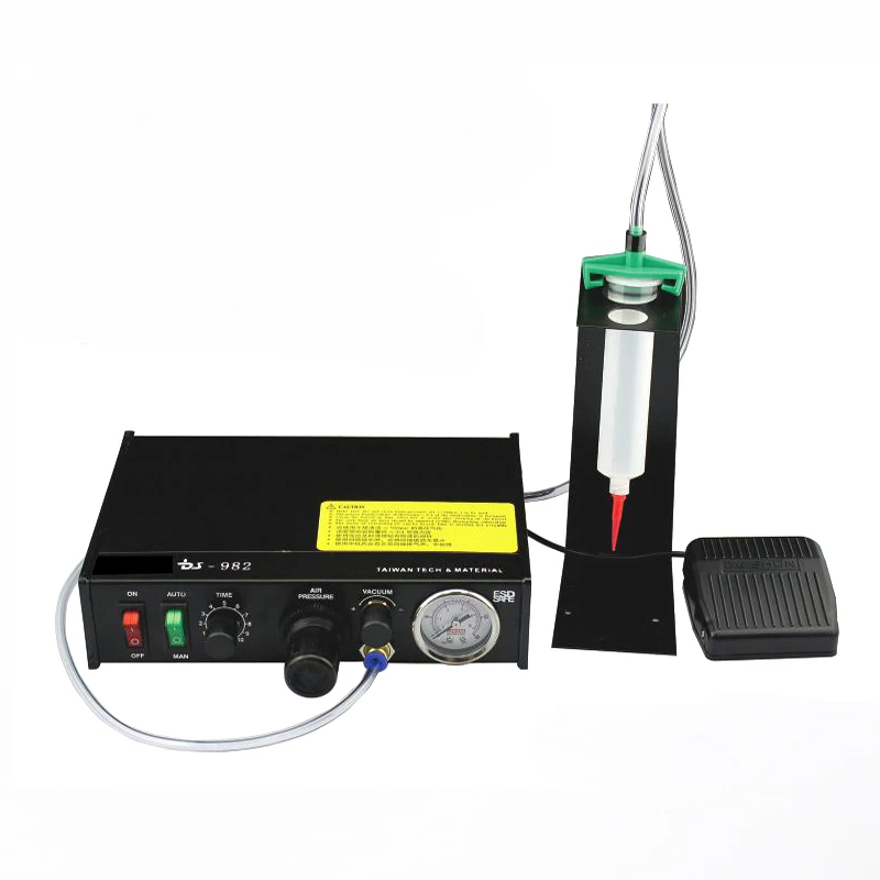 

Free shipping Free Tax DS982 DS-982 Semi-Automatic Glue Dispenser PCB Solder Paste Liquid Controller Dropper Fluid dispenser