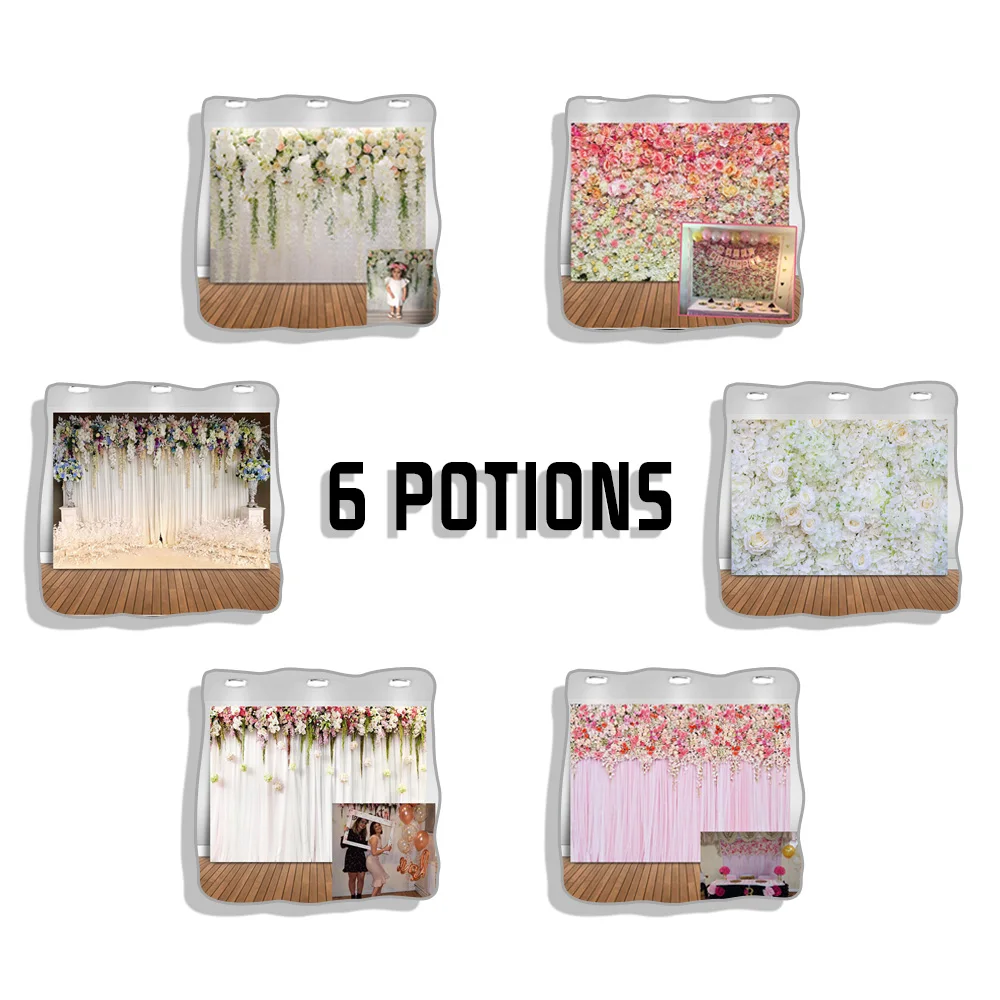 

Bridal Shower Backdrop Wedding Custom Background for Photography White Floral Wister Party Decoration Supplies