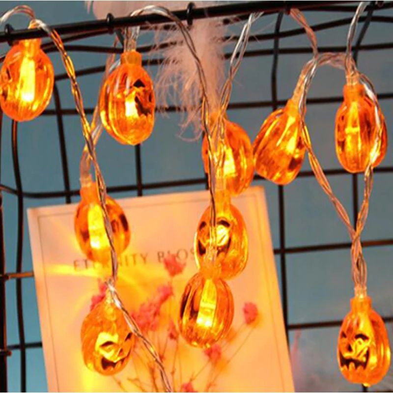 

Halloween Pumpkin led light string garland battery powered fairy lights for Festival Party Halloween Dress up Christmas Party