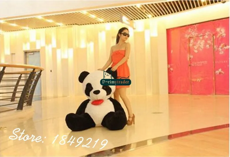 Dorimytrader Jumbo Plush Soft Animal Panda Toy Giant Stuffed Cartoon Heart Panda Doll Great Baby Gift Free Shipping DY61125 (6)