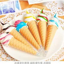 12 шт. Корейская канцелярская вкусная Шариковая ручка для мороженого магнитная ручка