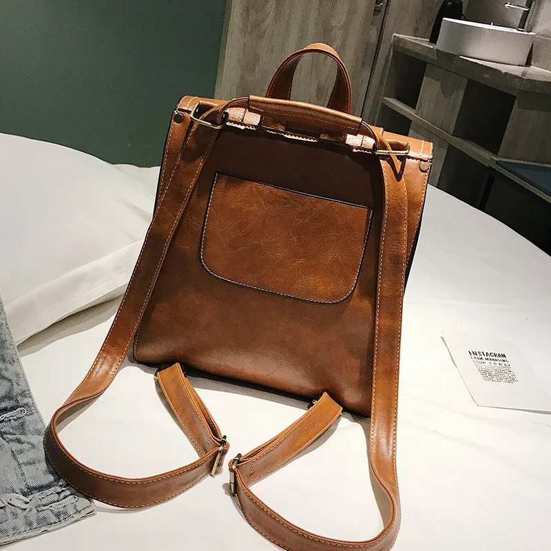 Feminina de Ombro de Couro para Escola para Meninas Mochila Adolescentes 26 Bolsas e Malas