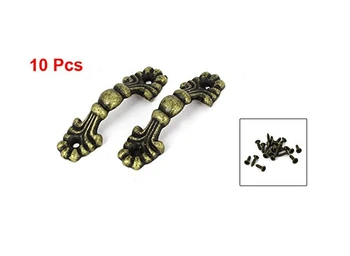 

Jewelry Box Door Drawer Arch Shape Pull Handle Bronze Tone 10pcs