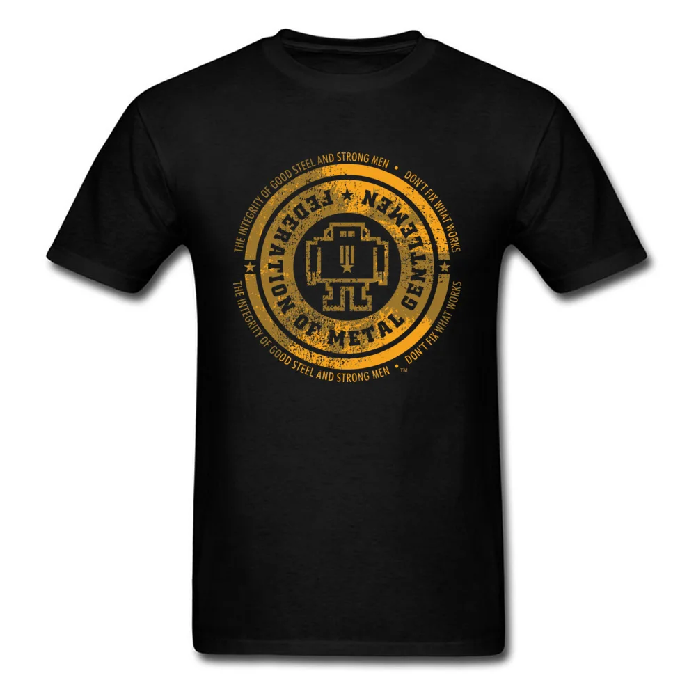 

Lasting Charm Men Sports T-shirt Retro Tshirts FEDERATION OF METAL GENTLEMEN Top Wholesale Sports T-shirt