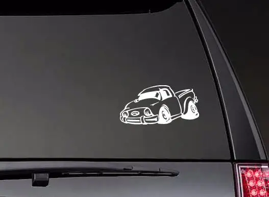 

Старый грузовик с плоскими шинами, автомобильный корпус, виниловый узор, съемный автомобильный Декор ZP0324