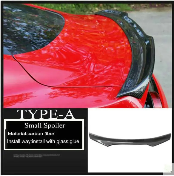 Авто углеродное волокно задний бампер крыло губы Топ Крыло Спойлеры на крышу задний спойлер для Ford Mustang/GT350 Dodykit - Цвет: TYPE-A