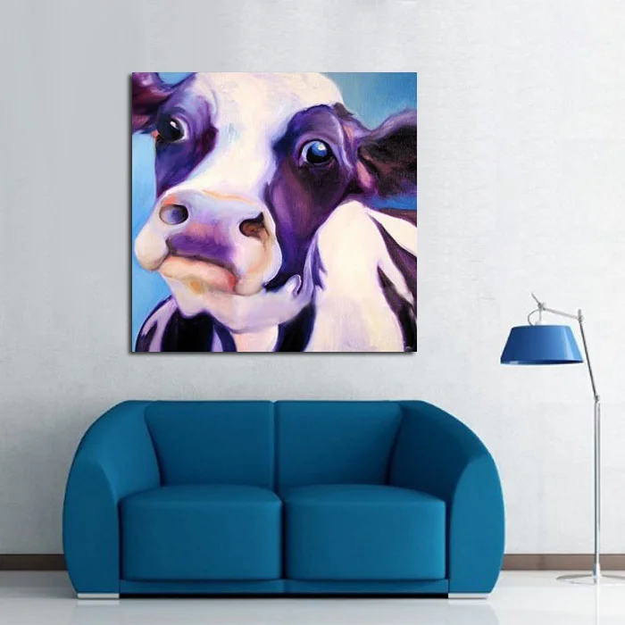 Cow Wall Art aliexpress : buy big eyes cute silly cow wall picture canvas Cow Wall Art aliexpress : buy big eyes cute silly cow wall picture canvas