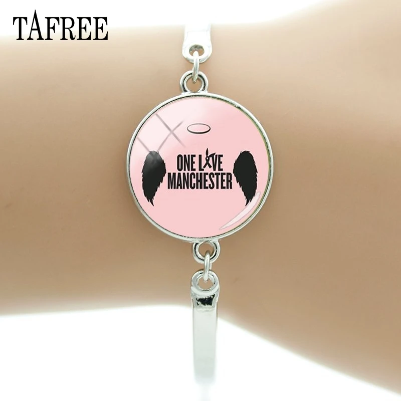 TAFREE Ariana Grande Bracelets For Women One Love Manchester Bangles Women Designer Jewelry Luxury Metal Bracelet Jewelry QF688 - Окраска металла: QF702