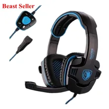 Sades 901 SA-901 SA901 USB игровая гарнитура 7,1 объемный звук 901 Игровые наушники с микрофоном для ПК компьютера геймера