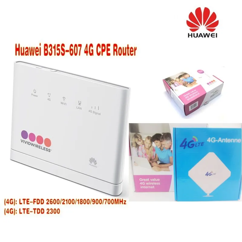 

Lot of 10pcs (+4g 35dbi antenna)Huawei B315s-607 4G LTE CPE router