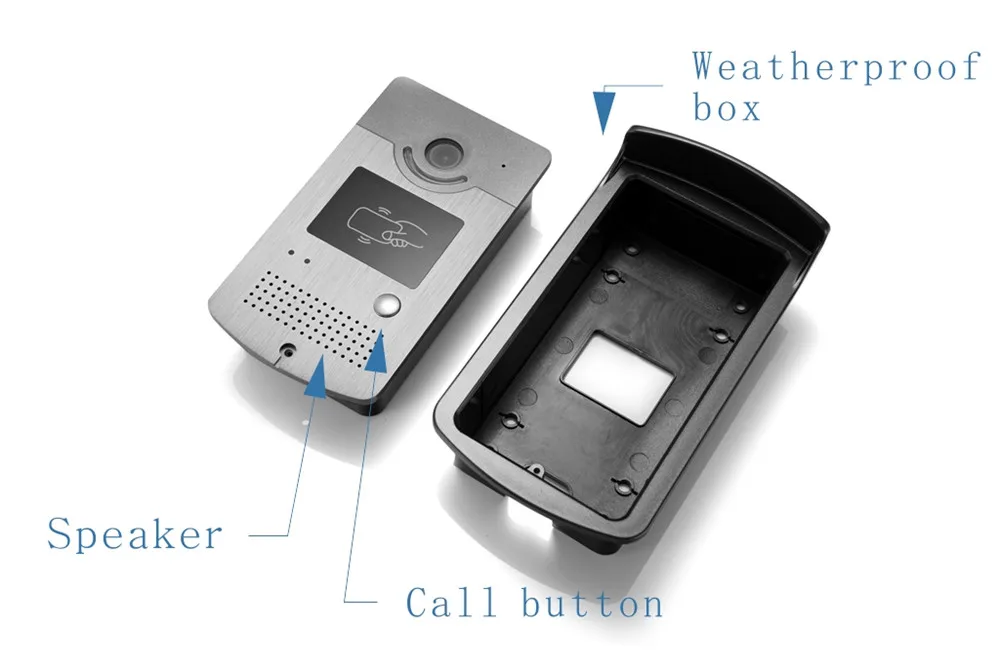 7 дюймовый дверной Видеозвонок TFT-LCD hd экран проводной видеодомофон для виллы один монитор с одним металлическим наружным блоком RFID карта
