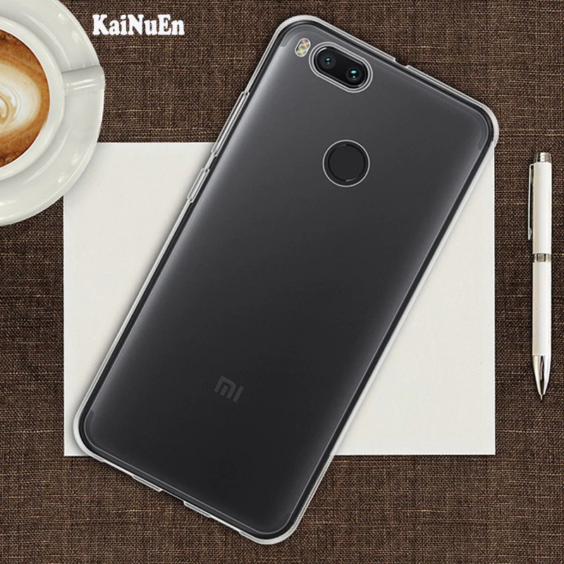 

KaiNuEn Transparent Clear Soft Back TPU Phone Protector cover coque case For Xiaomi xiomi mi a1 a 1 = 5x 5 X Silicone silicon