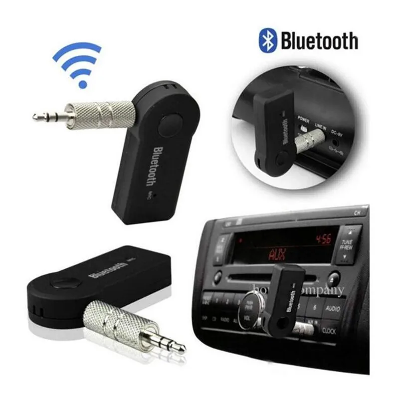 Handfree Автомобильный Bluetooth Music Receiver Универсальный 3,5 мм Car Kit Беспроводной громкой связи Динамик Наушники Адаптер для телефона MP3