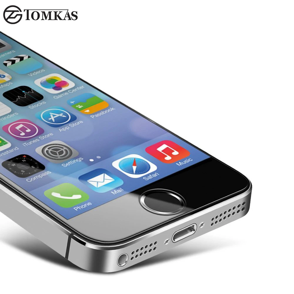 TOMKAS 5 S Gehärtetem Glas Screen Protector Für iphone 5 S 5 SE 03 MM Premium Schutzhülle Gehärtete