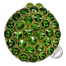 Round Luxury Crystal Diamond turquoise Clutch Evening Bag wedding Party Purse Luxury Full Crystal Stone Ladies